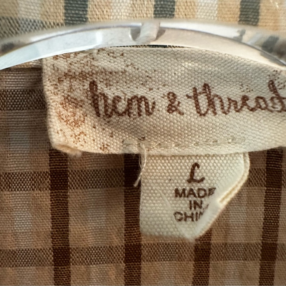 Hem & Thread Plaid Patchwork, Neutral Colour Bloc… - image 7